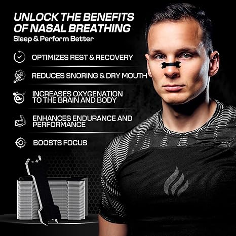 Nasal Strips - Nose Strips to Boost Oxygen Intake, Reduce Snoring, Improve Sleep Quality and Recovery - Breathe Better in Every Moment